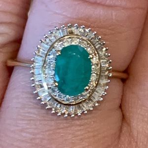 Emerald Diamond Halo